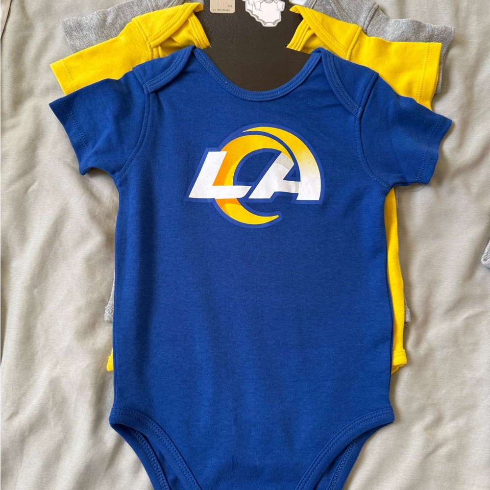 NFL RAMS 24 month 3 Piece Creeper Set New With Tags